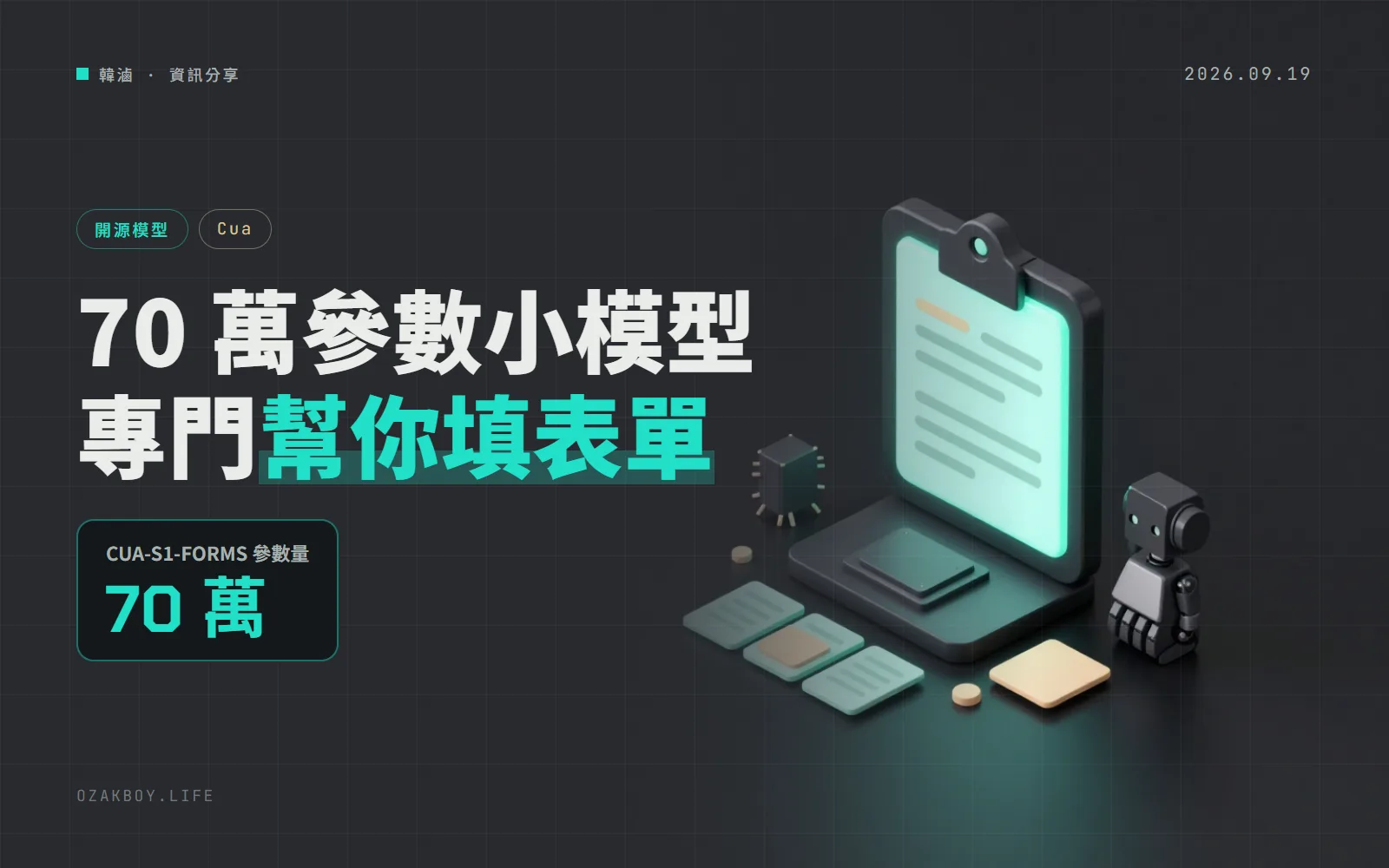 只有 70 萬參數的開源 AI 專門填表單：Cua 釋出 CUA-S1-FORMS，自家測試準確率 99.95%