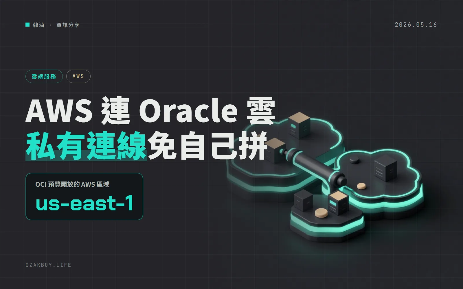 AWS 與 Oracle 雲可以直接拉私有連線了：AWS Interconnect 多雲連線開放 OCI 預覽