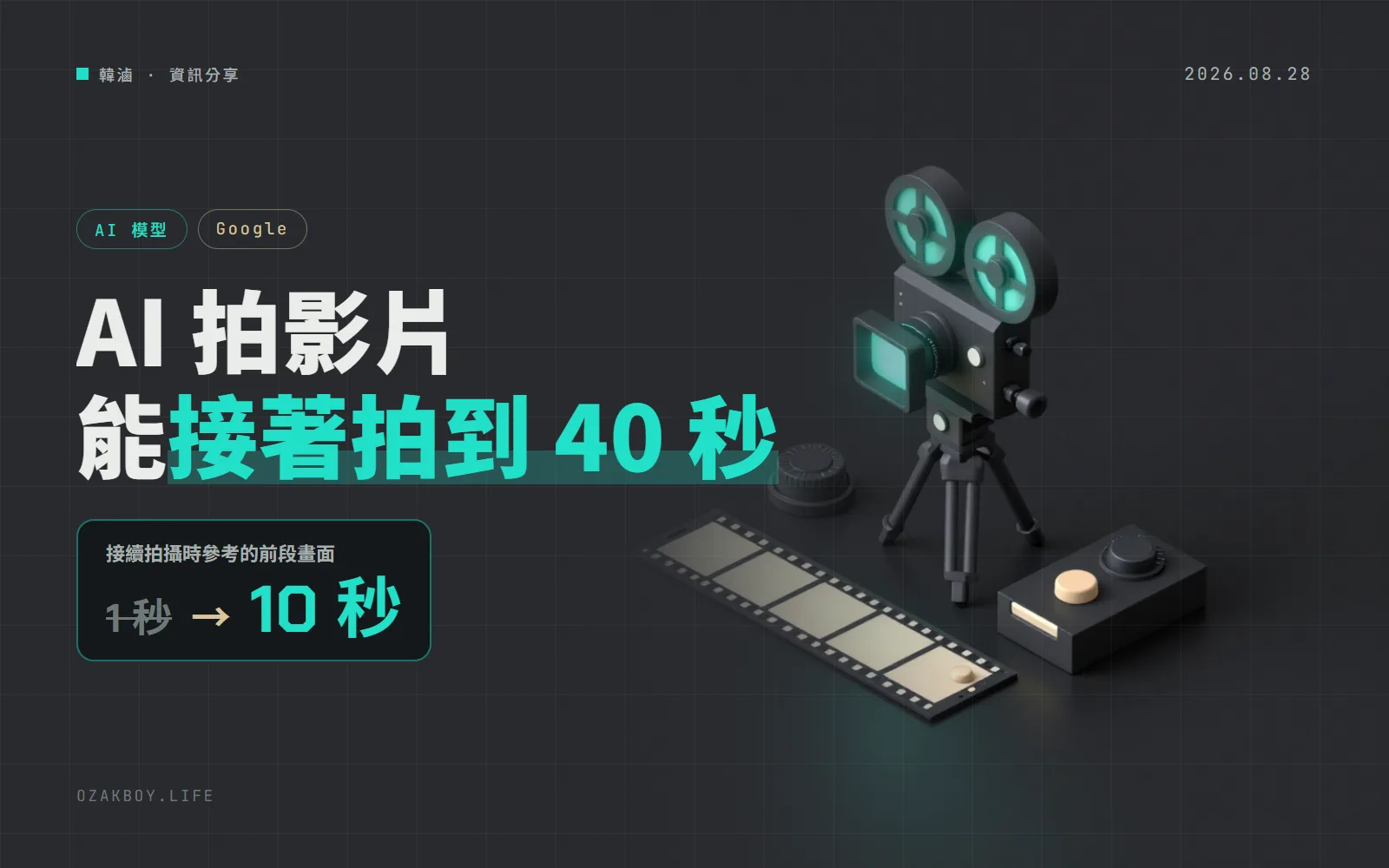 Gemini Omni 1.1 Flash 開放開發者使用:AI 影片能接著拍到 40 秒,360p 草稿只要三分之一價