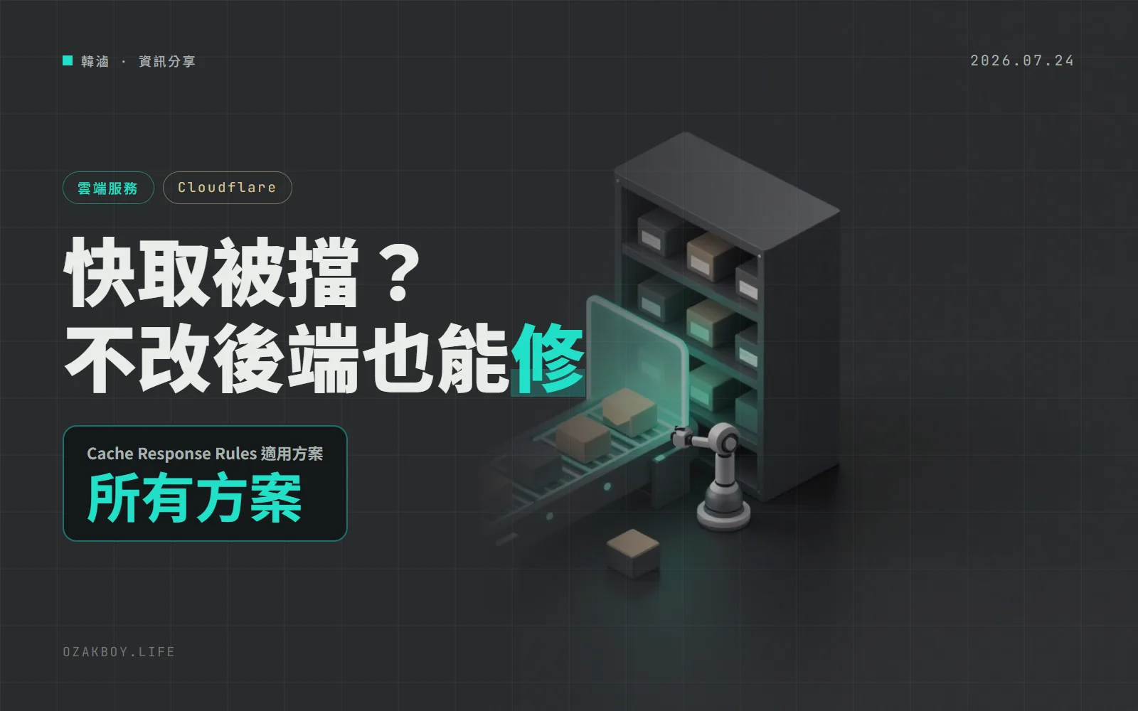 Cloudflare 推出快取回應規則:多餘的 Set-Cookie 害網站快取失效,現在不改後端也能修