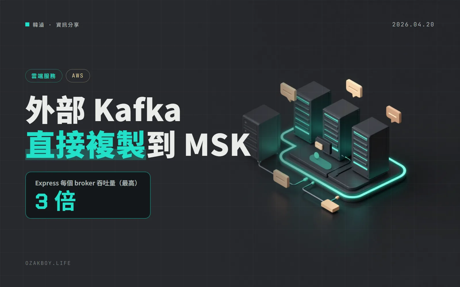 Amazon MSK Replicator 支援外部 Kafka 叢集:自架或他雲的 Kafka 也能複製到 MSK Express