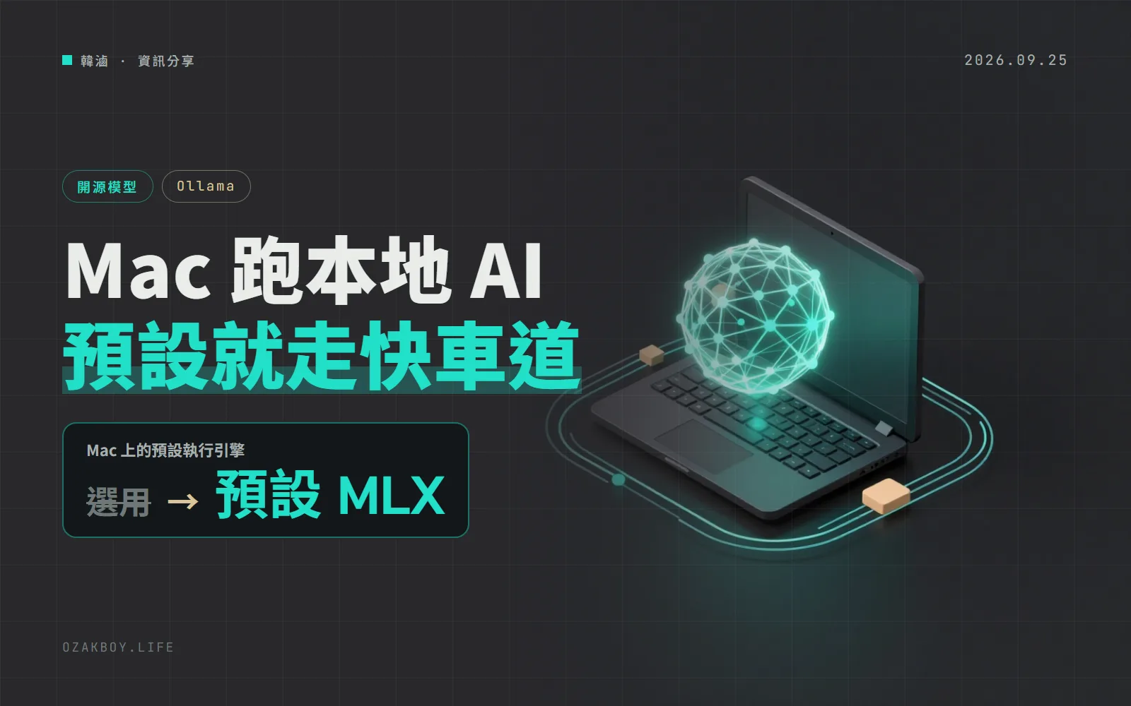 Ollama 0.40 在 Mac 上預設改用 MLX:本地跑 Qwen、Gemma 不用再手動切換