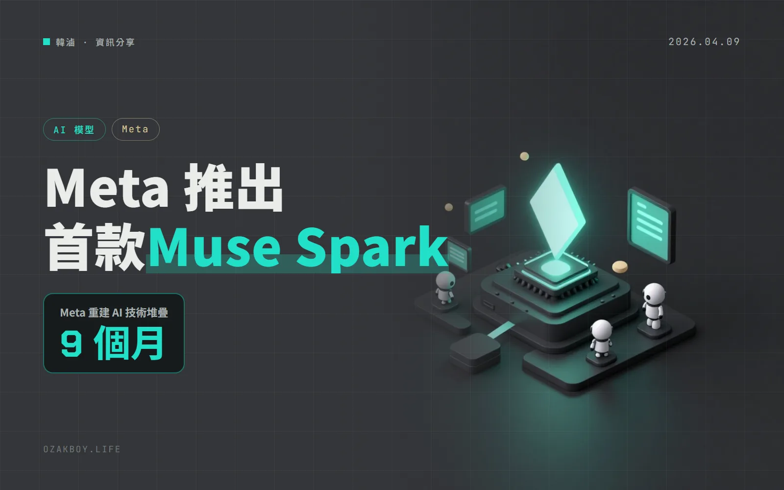 Meta 推出 Muse Spark：超智慧實驗室的第一個模型，先上 Meta AI，API 只給少數夥伴