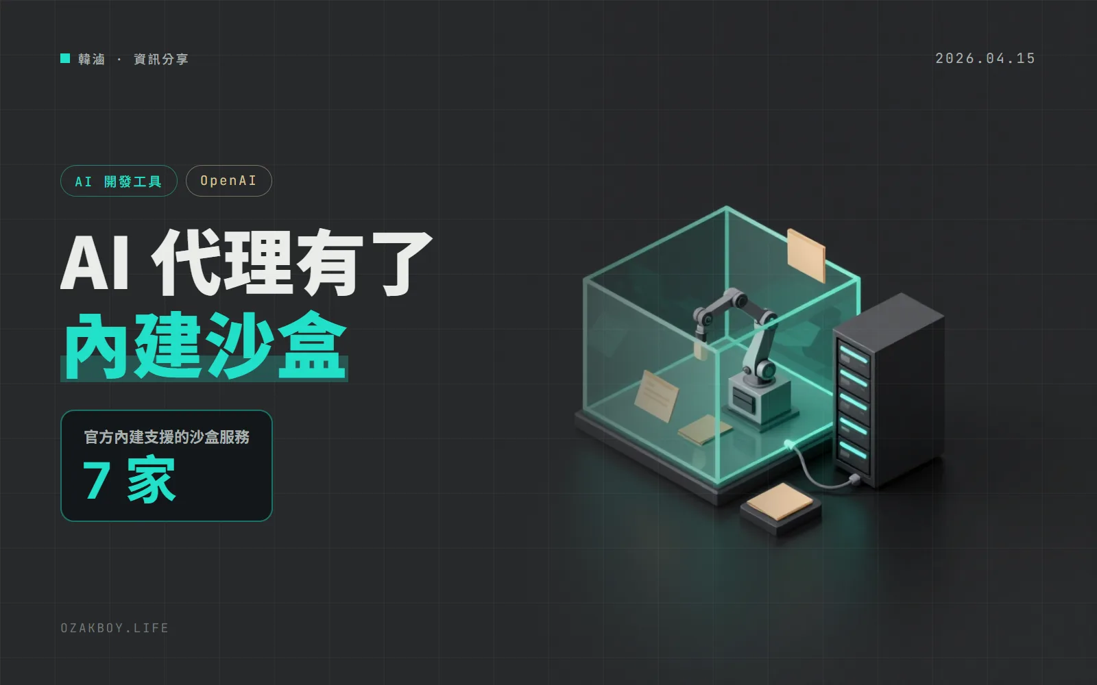 OpenAI 更新 Agents SDK:AI 代理有了內建沙盒,能在受控環境改檔、跑指令