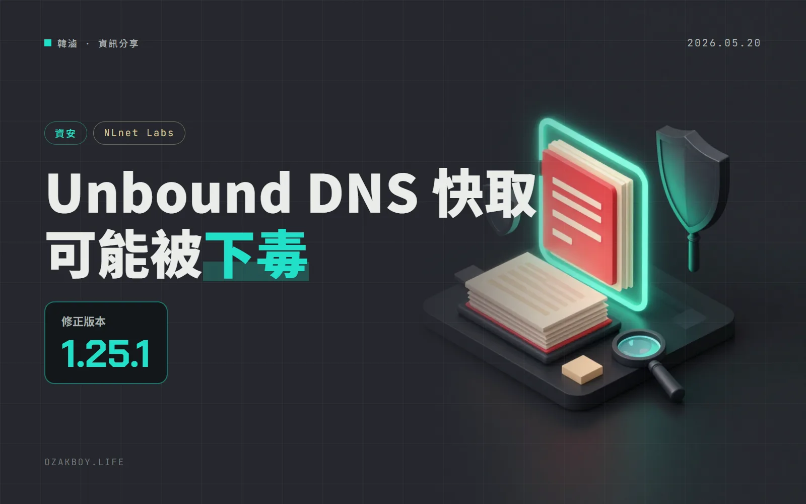 Unbound DNS 快取有被下毒的風險:CVE-2026-42960 同一個漏洞,兩家給的分數差了快一倍