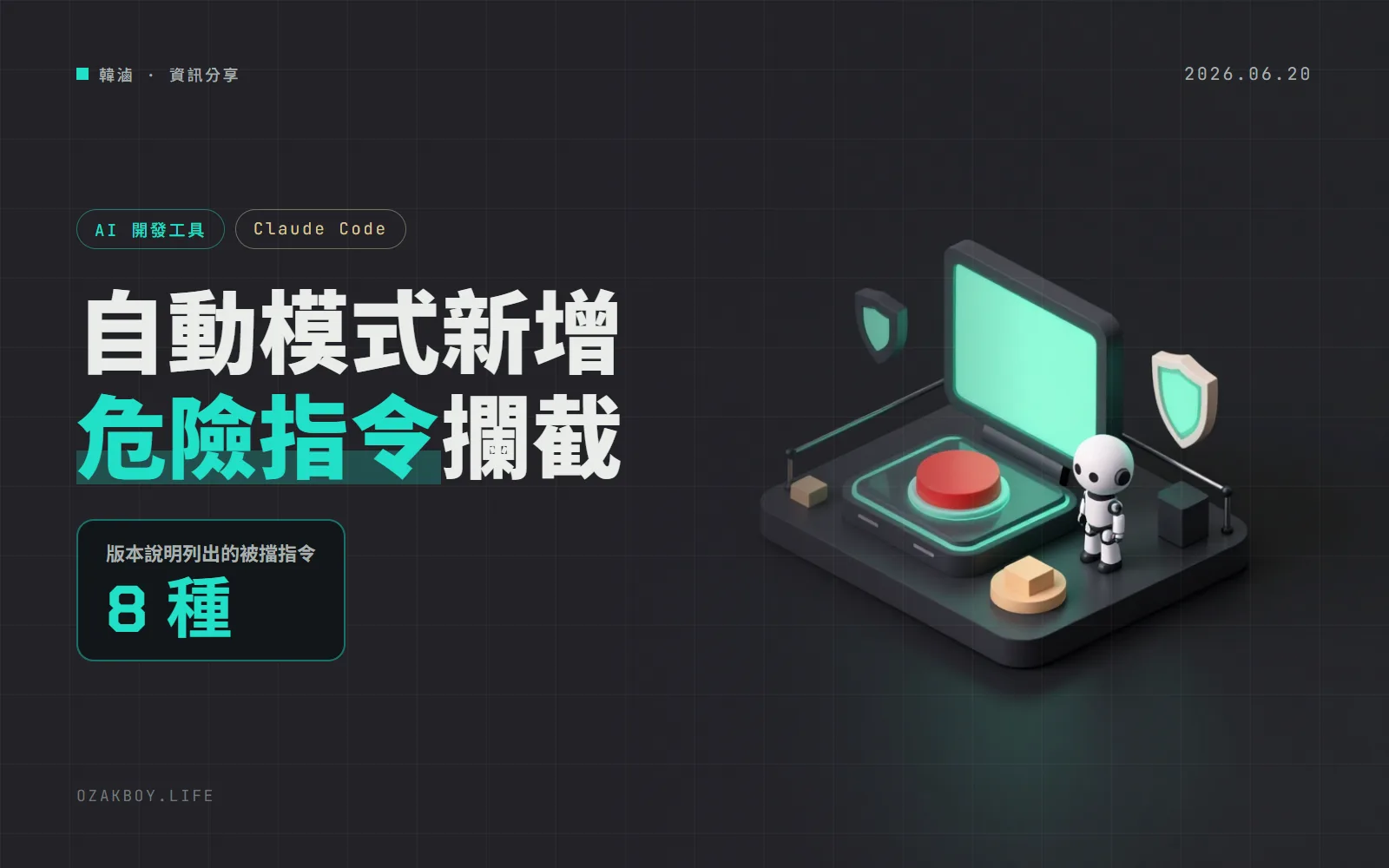 Claude Code 2.1.183:自動模式新增攔截規則,你沒開口就不會 reset --hard、amend 與 destroy