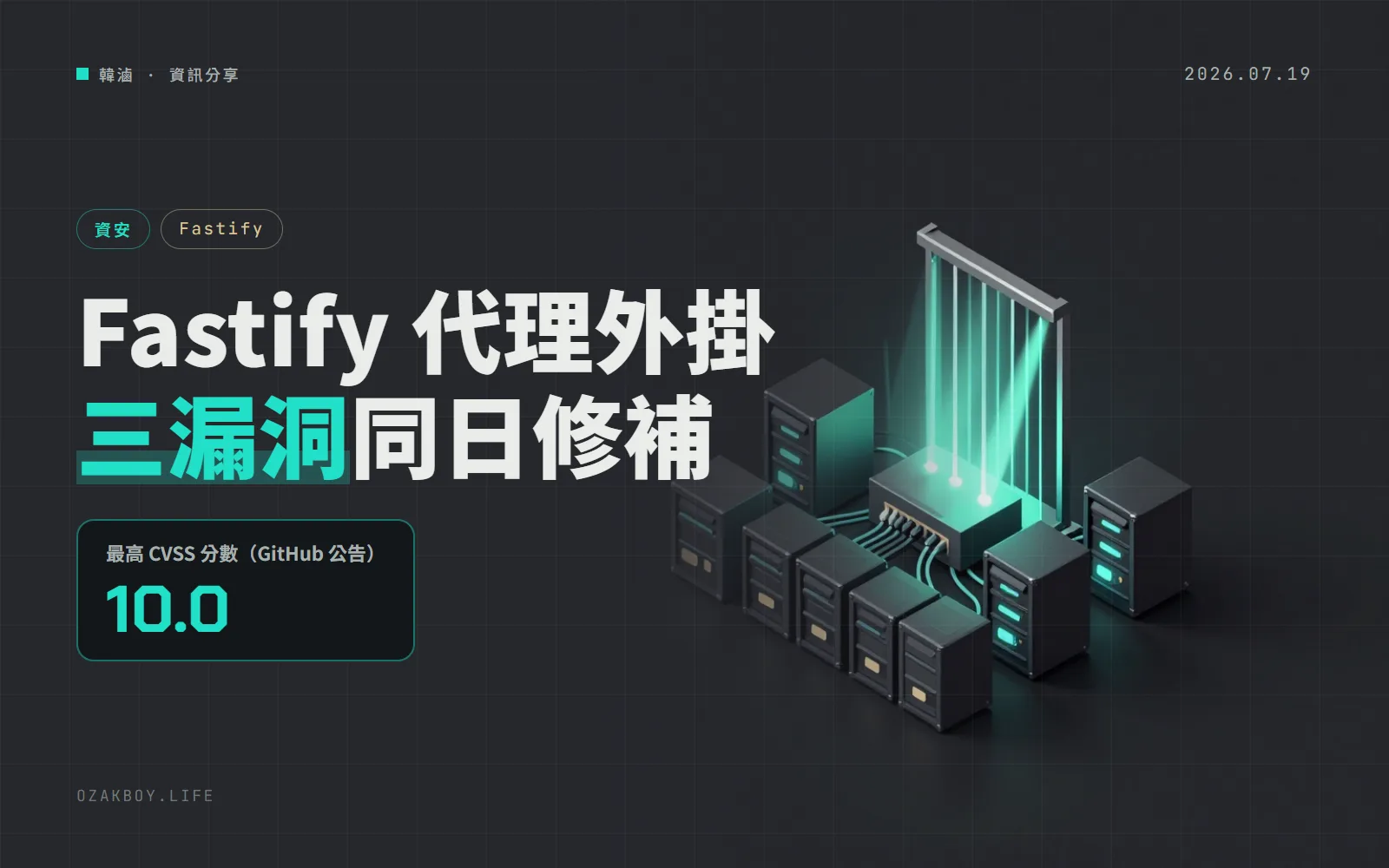 Fastify 兩個代理外掛同日公布三個漏洞:編碼過的網址,就能繞過「只開放某些路徑」的設定