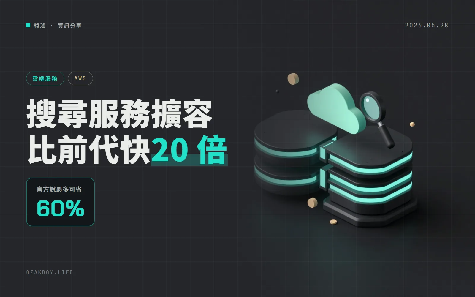 AWS 新一代 OpenSearch Serverless 正式上線:擴容快 20 倍,沒流量時可縮到零