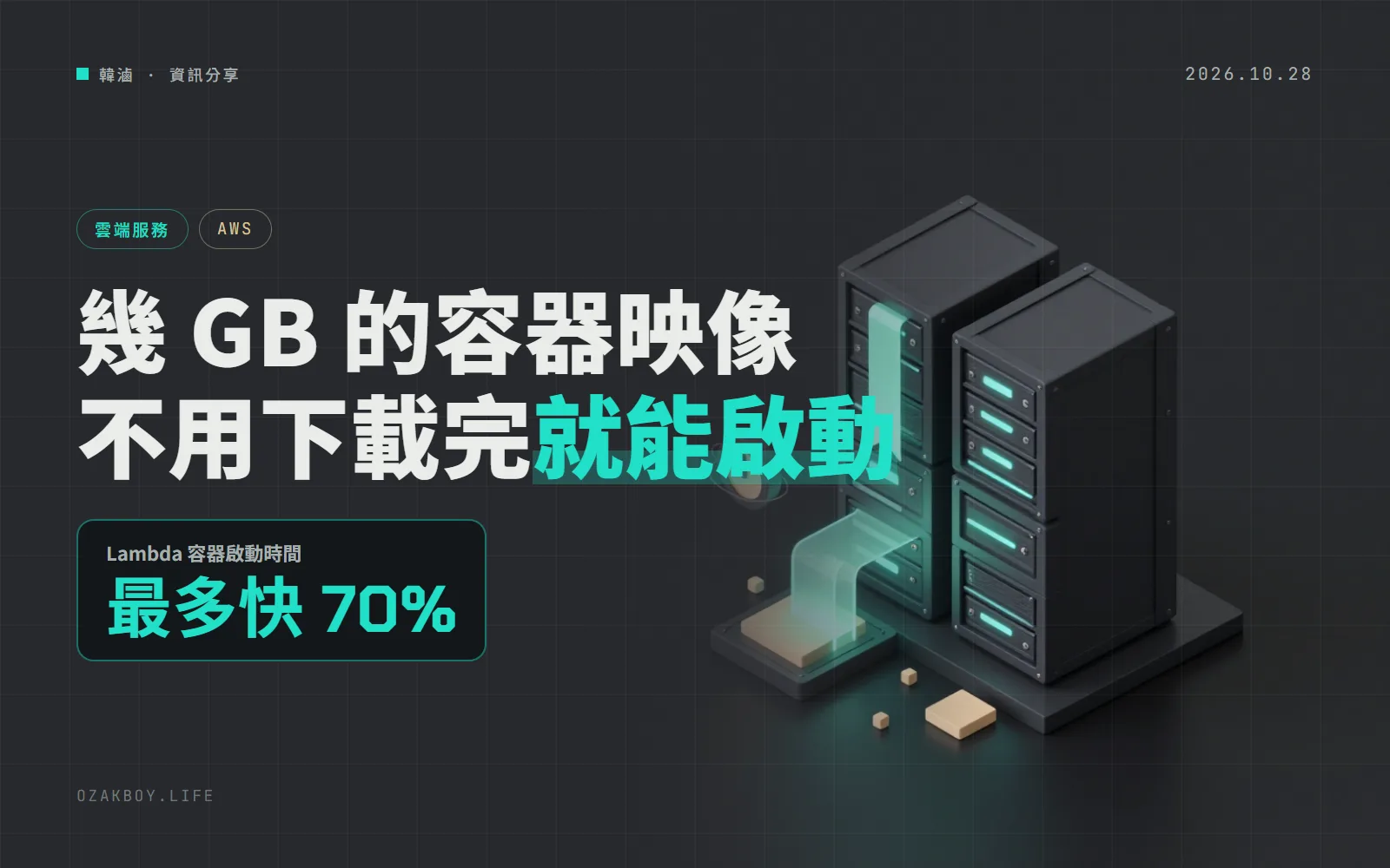 AWS Lambda 容器映像支援 SOCI 延遲載入:幾 GB 的映像不用下載完就能啟動,最多快 70%