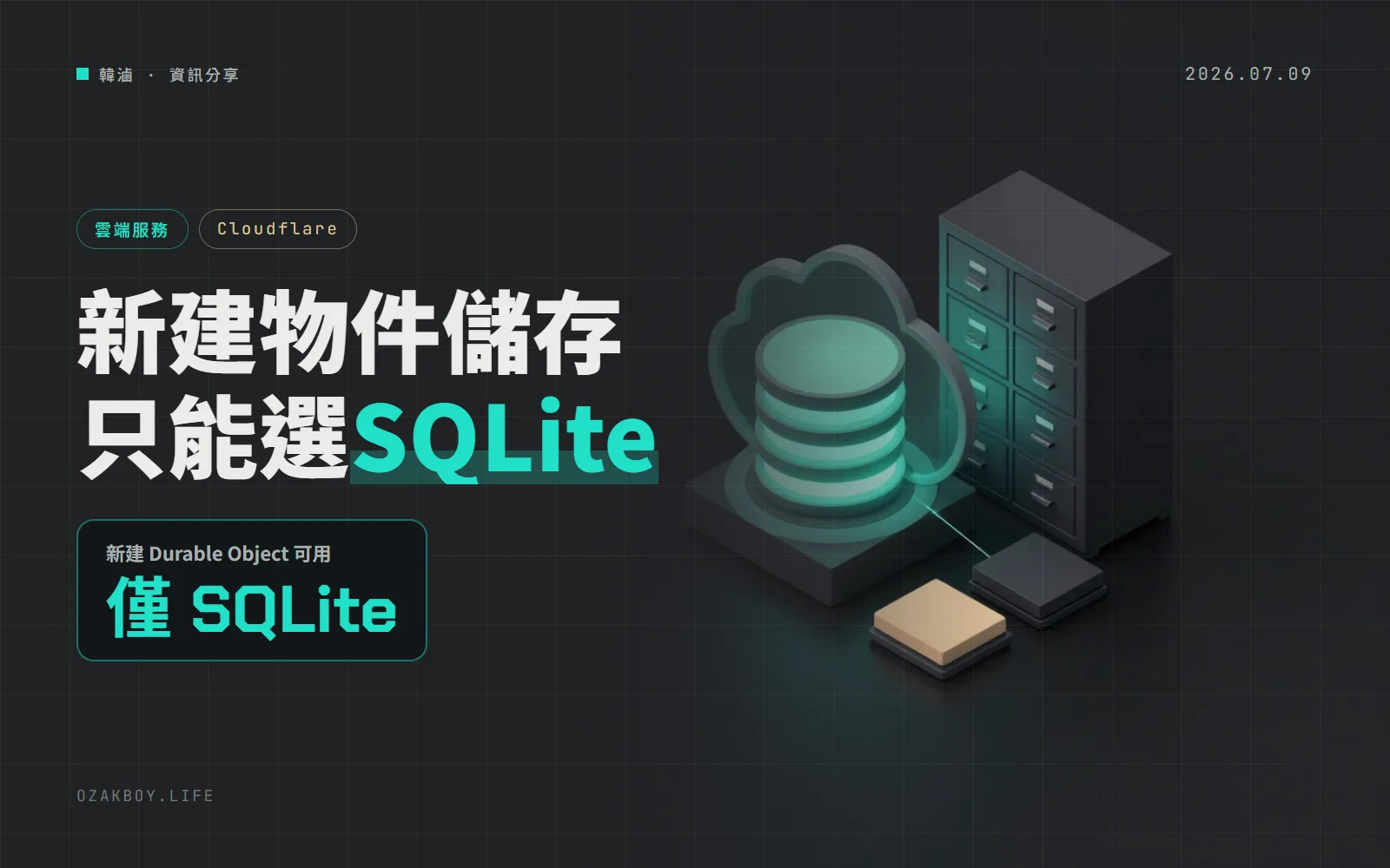 Cloudflare 不再讓新帳號建舊式 Durable Objects:新建一律改用 SQLite 儲存