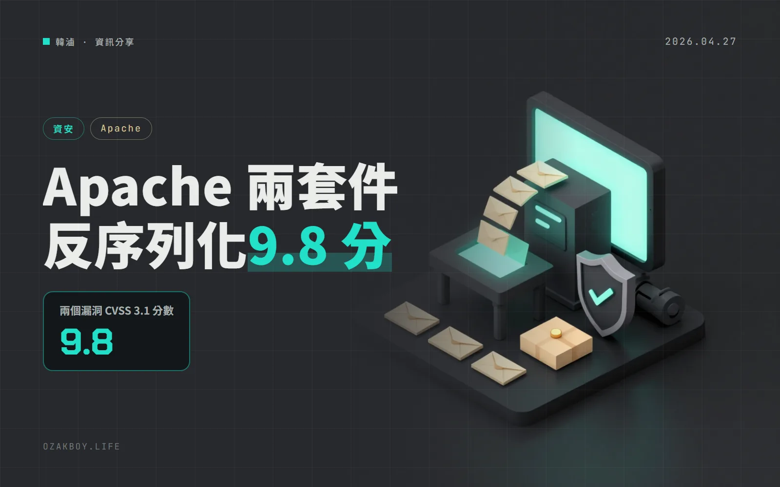 Apache MINA 與 Camel 同日爆 9.8 分反序列化漏洞:用到的 Java 專案請升級