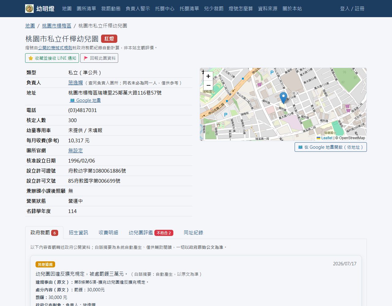 園所檔案頁基本資料